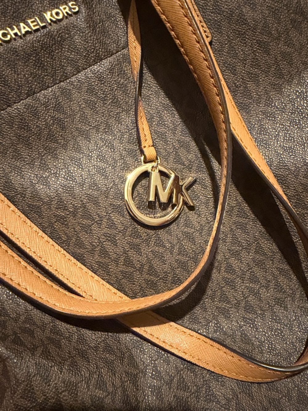 Michael Kors Morgan Large Tote Handbag Brown 38H6GOGT3B - Picture 6 of 6